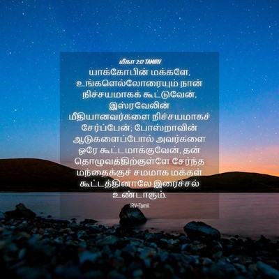 Picture 04 - மீகா 2:12 TAMIRV - யாக்கோபின் - Bible Verse Picture