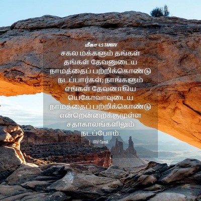 Picture 04 - மீகா 4:5 TAMIRV - சகல மக்களும் - Bible Verse Picture