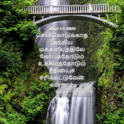 Picture 04 - மீகா 5:15 TAMIRV - செவிகொடுக்காத - Bible Verse Picture