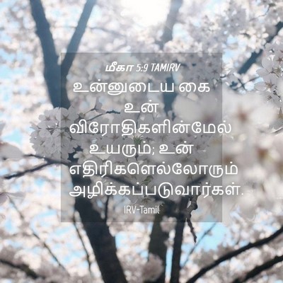 Picture 04 - மீகா 5:9 TAMIRV - உன்னுடைய கை உன் - Bible Verse Picture
