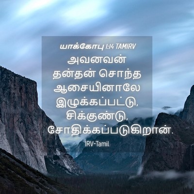 Picture 04 - யாக்கோபு 1:14 TAMIRV - அவனவன் தன்தன் - Bible Verse Picture