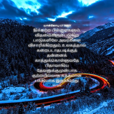 Picture 04 - யாக்கோபு 1:27 TAMIRV - திக்கற்ற - Bible Verse Picture
