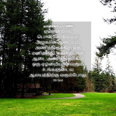 Picture 04 - யாக்கோபு 2:2 TAMIRV - ஏனென்றால், - Bible Verse Picture