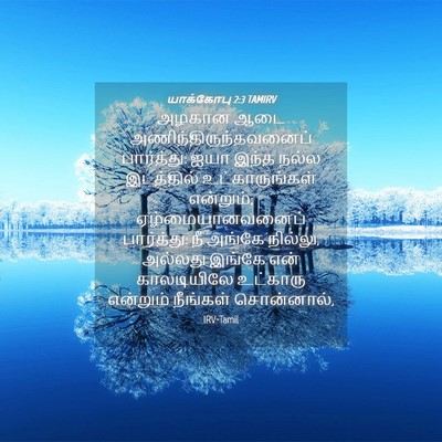 Picture 04 - யாக்கோபு 2:3 TAMIRV - அழகான ஆடை - Bible Verse Picture