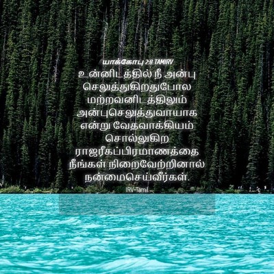 Picture 04 - யாக்கோபு 2:8 TAMIRV - உன்னிடத்தில் நீ - Bible Verse Picture
