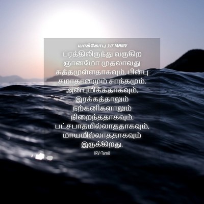 Picture 04 - யாக்கோபு 3:17 TAMIRV - பரத்திலிருந்து - Bible Verse Picture