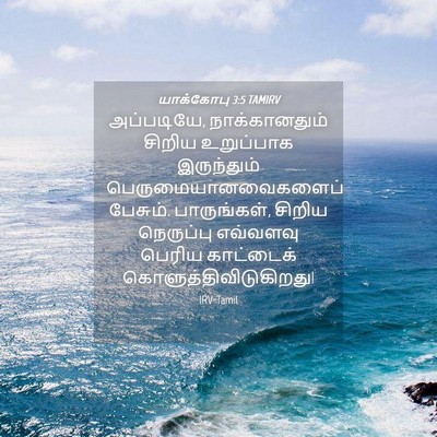 Picture 04 - யாக்கோபு 3:5 TAMIRV - அப்படியே, - Bible Verse Picture