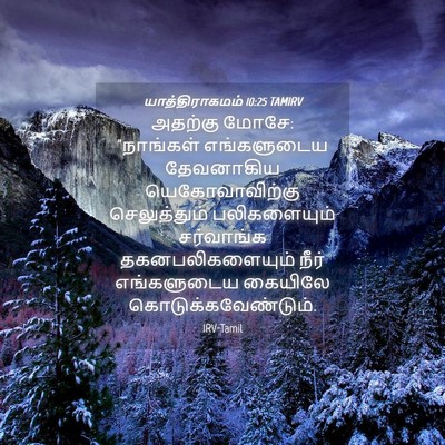 Picture 04 - யாத்திராகமம் 10:25 TAMIRV - அதற்கு மோசே: - Bible Verse Picture
