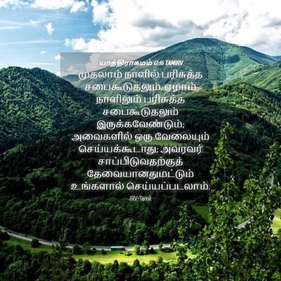 Picture 04 - யாத்திராகமம் 12:16 TAMIRV - முதலாம் நாளில் - Bible Verse Picture