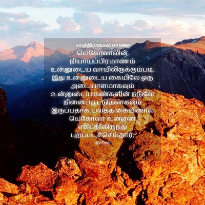 Picture 04 - யாத்திராகமம் 13:9 TAMIRV - யெகோவாவின் - Bible Verse Picture