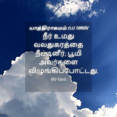 Picture 04 - யாத்திராகமம் 15:12 TAMIRV - நீர் உமது - Bible Verse Picture