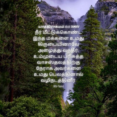 Picture 04 - யாத்திராகமம் 15:13 TAMIRV - நீர் - Bible Verse Picture