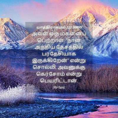 Picture 04 - யாத்திராகமம் 2:22 TAMIRV - அவள் ஒரு மகனைப் - Bible Verse Picture
