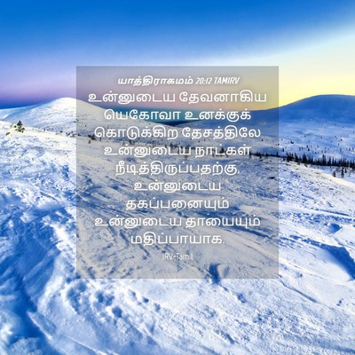 Picture 04 - யாத்திராகமம் 20:12 TAMIRV - உன்னுடைய தேவனாகிய - Bible Verse Picture
