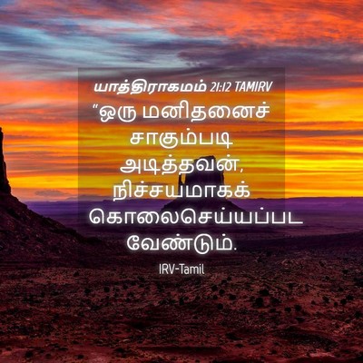 Picture 04 - யாத்திராகமம் 21:12 TAMIRV - “ஒரு மனிதனைச் - Bible Verse Picture