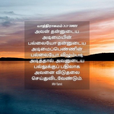 Picture 04 - யாத்திராகமம் 21:27 TAMIRV - அவன் தன்னுடைய - Bible Verse Picture