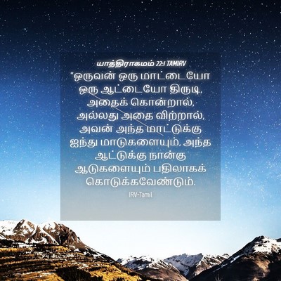 Picture 04 - யாத்திராகமம் 22:1 TAMIRV - “ஒருவன் ஒரு - Bible Verse Picture