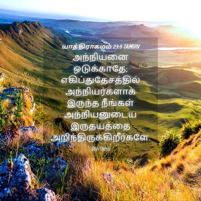 Picture 04 - யாத்திராகமம் 23:9 TAMIRV - அந்நியனை - Bible Verse Picture