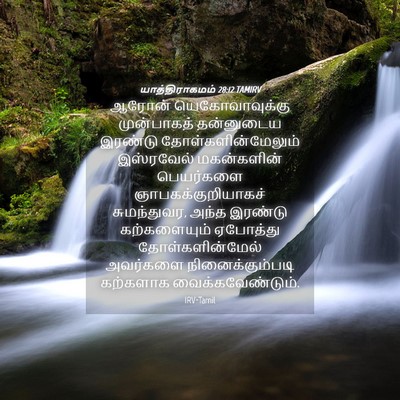 Picture 04 - யாத்திராகமம் 28:12 TAMIRV - ஆரோன் - Bible Verse Picture