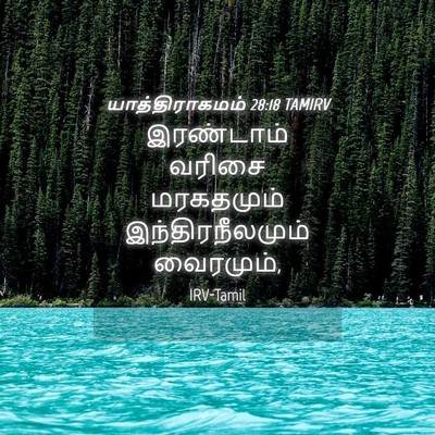 Picture 04 - யாத்திராகமம் 28:18 TAMIRV - இரண்டாம் வரிசை - Bible Verse Picture