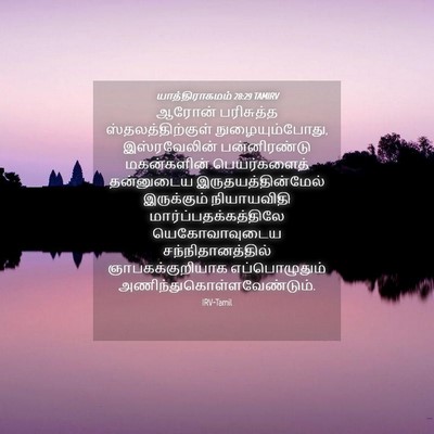 Picture 04 - யாத்திராகமம் 28:29 TAMIRV - ஆரோன் பரிசுத்த - Bible Verse Picture