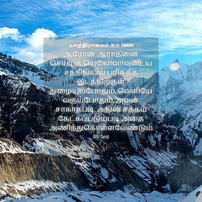 Picture 04 - யாத்திராகமம் 28:35 TAMIRV - ஆரோன் ஆராதனை - Bible Verse Picture