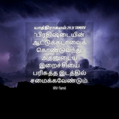 Picture 04 - யாத்திராகமம் 29:31 TAMIRV - “பிரதிஷ்டையின் - Bible Verse Picture