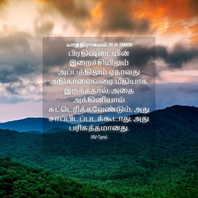 Picture 04 - யாத்திராகமம் 29:34 TAMIRV - பிரதிஷ்டையின் - Bible Verse Picture