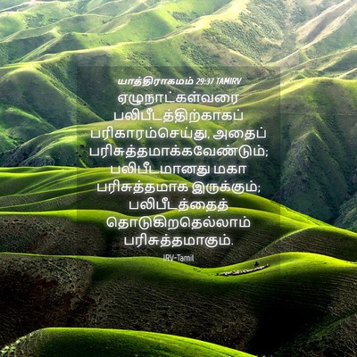 Picture 04 - யாத்திராகமம் 29:37 TAMIRV - ஏழுநாட்கள்வரை - Bible Verse Picture