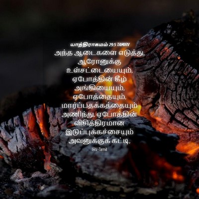 Picture 04 - யாத்திராகமம் 29:5 TAMIRV - அந்த ஆடைகளை - Bible Verse Picture