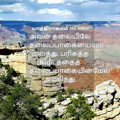 Picture 04 - யாத்திராகமம் 29:6 TAMIRV - அவன் தலையிலே - Bible Verse Picture