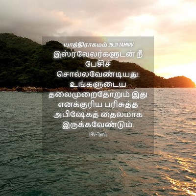 Picture 04 - யாத்திராகமம் 30:31 TAMIRV - இஸ்ரவேலர்களுடன் - Bible Verse Picture