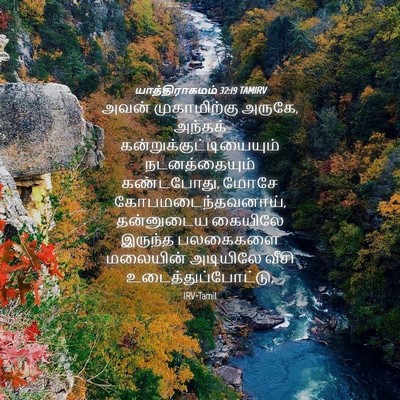Picture 04 - யாத்திராகமம் 32:19 TAMIRV - அவன் முகாமிற்கு - Bible Verse Picture
