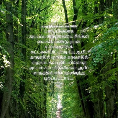 Picture 04 - யாத்திராகமம் 34:18 TAMIRV - புளிப்பில்லாத - Bible Verse Picture