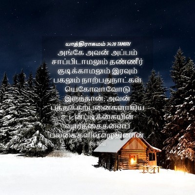 Picture 04 - யாத்திராகமம் 34:28 TAMIRV - அங்கே அவன் அப்பம் - Bible Verse Picture