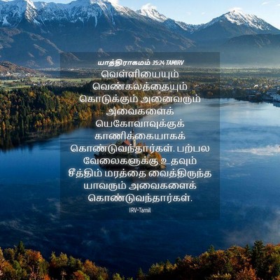 Picture 04 - யாத்திராகமம் 35:24 TAMIRV - வெள்ளியையும் - Bible Verse Picture
