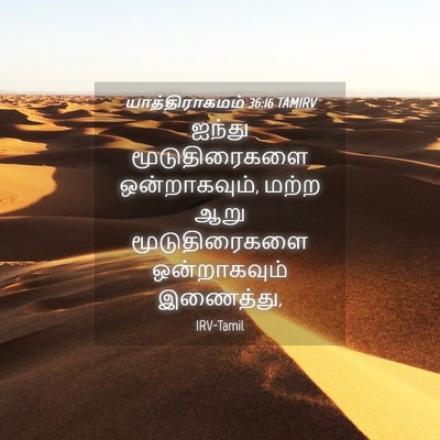 Picture 04 - யாத்திராகமம் 36:16 TAMIRV - ஐந்து மூடுதிரைகளை - Bible Verse Picture