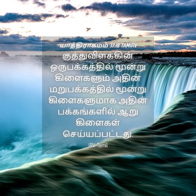 Picture 04 - யாத்திராகமம் 37:18 TAMIRV - குத்துவிளக்கின் - Bible Verse Picture