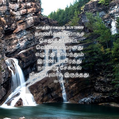 Picture 04 - யாத்திராகமம் 38:29 TAMIRV - காணிக்கையாகச் - Bible Verse Picture