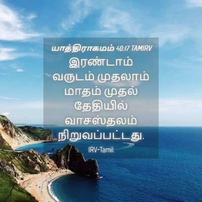 Picture 04 - யாத்திராகமம் 40:17 TAMIRV - இரண்டாம் வருடம் - Bible Verse Picture