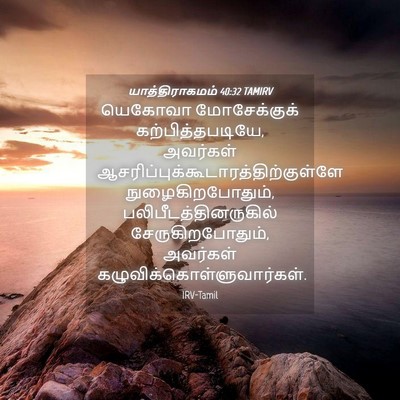 Picture 04 - யாத்திராகமம் 40:32 TAMIRV - யெகோவா மோசேக்குக் - Bible Verse Picture