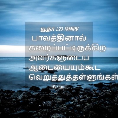 Picture 04 - யூதா 1:23 TAMIRV - பாவத்தினால் - Bible Verse Picture