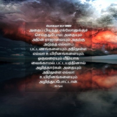 Picture 04 - யோசுவா 10:37 TAMIRV - அதைப் பிடித்து, - Bible Verse Picture