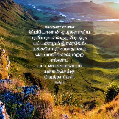 Picture 04 - யோசுவா 11:19 TAMIRV - கிபியோனின் - Bible Verse Picture