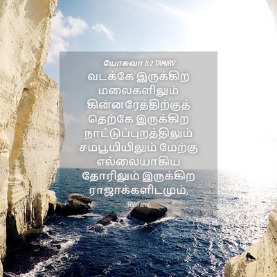 Picture 04 - யோசுவா 11:2 TAMIRV - வடக்கே இருக்கிற - Bible Verse Picture