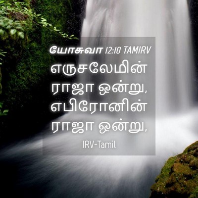 Picture 04 - யோசுவா 12:10 TAMIRV - எருசலேமின் ராஜா - Bible Verse Picture
