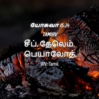 Picture 04 - யோசுவா 15:24 TAMIRV - சீப், தேலெம், - Bible Verse Picture