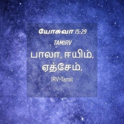 Picture 04 - யோசுவா 15:29 TAMIRV - பாலா, ஈயிம், - Bible Verse Picture