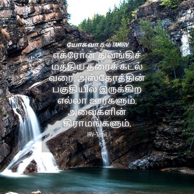Picture 04 - யோசுவா 15:46 TAMIRV - எக்ரோன் துவங்கிச் - Bible Verse Picture