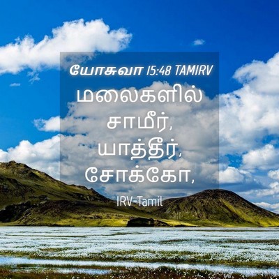 Picture 04 - யோசுவா 15:48 TAMIRV - மலைகளில் சாமீர், - Bible Verse Picture